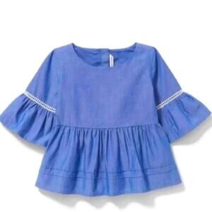Janie and Jack Blue Ruffle Blouse